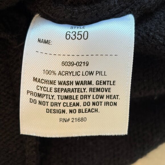 Dennis Uniform letterman cardigan Small black red - Picture 9 of 9